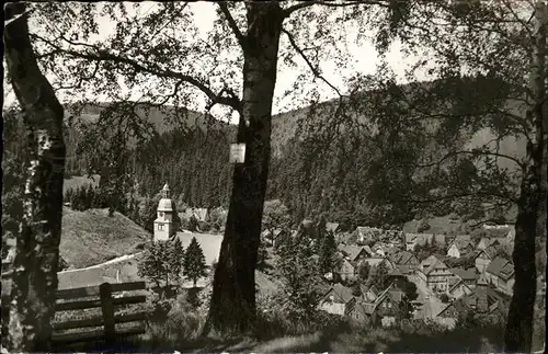 Wildemann Blick von den drei Birken Kirche Kat. Wildemann