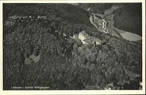 Bad Laasphe Schloss Wittgenstein Fliegeraufnahme  *