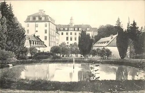 Bad Laasphe Schloss Wittgenstein Teich Springbrunnen *