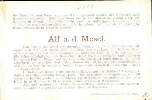 Alf Bullay Mosel  *