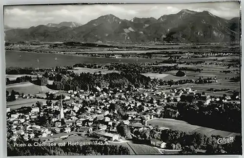 Prien Chiemsee Prien Chiemsee Fliegeraufnahme ungelaufen ca. 1955 / Prien a.Chiemsee /Rosenheim LKR