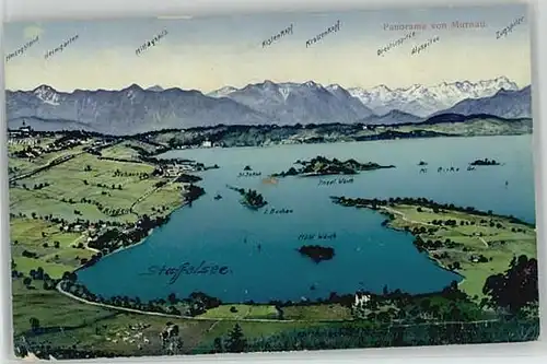 Murnau Murnau Seehausen Rieden Insel Woerth Kuenstlerkarte  ungelaufen ca. 1910 / Murnau a.Staffelsee /Garmisch-Partenkirchen LKR