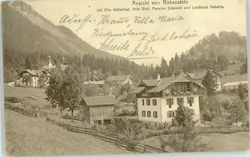 Birkenstein Villa Wolf Pension Edelweiß x 1913