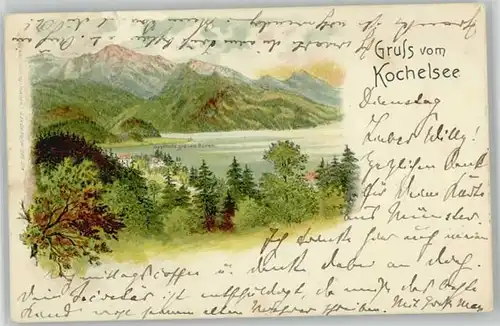 Kochel See Kochel See  x 1898 / Kochel a.See /Bad Toelz-Wolfratshausen LKR
