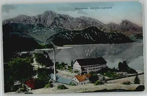 Kochel See Kochel See Herzogenstand ungelaufen ca. 1920 / Kochel a.See /Bad Toelz-Wolfratshausen LKR