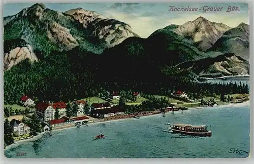Kochel See Kuenstlerkarte x 1913