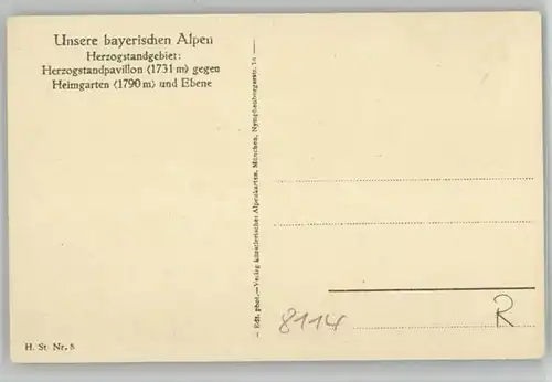 Kochel See Kochel See Herzogenstandpavillon ungelaufen ca. 1920 / Kochel a.See /Bad Toelz-Wolfratshausen LKR