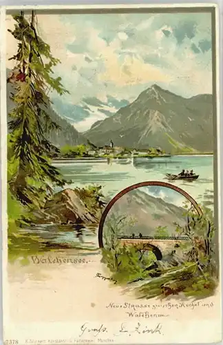 Kochel See Kuenstlerkarte x 1898
