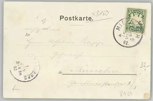 Miesbach Miesbach Kuenstlerkarte x 1902 / Miesbach /Miesbach LKR