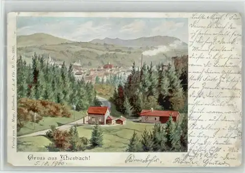 Miesbach Kuenstlerkarte x 1900