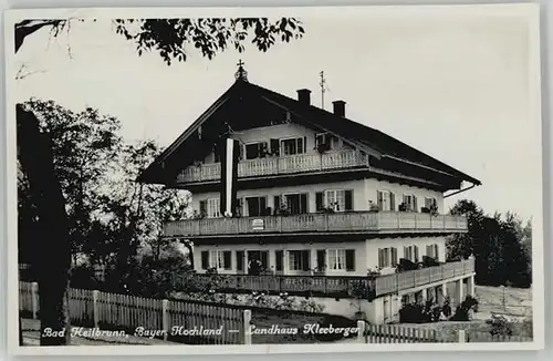 Bad Heilbrunn Bad Heilbrunn Landhaus Kleeberger x 1934 / Bad Heilbrunn /Bad Toelz-Wolfratshausen LKR