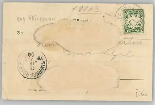 Bad Heilbrunn Kuenstlerkarte x 1904