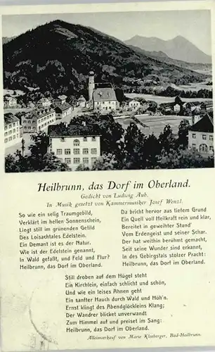 Bad Heilbrunn Lied x 1932