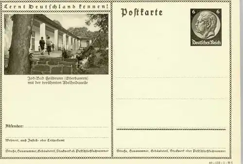 Bad Heilbrunn Bad Heilbrunn  ungelaufen ca. 1930 / Bad Heilbrunn /Bad Toelz-Wolfratshausen LKR