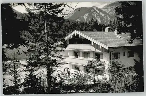 Rottach-Egern Rottach-Egern Gaststaette Moni-Alm ungelaufen ca. 1955 / Rottach-Egern /Miesbach LKR