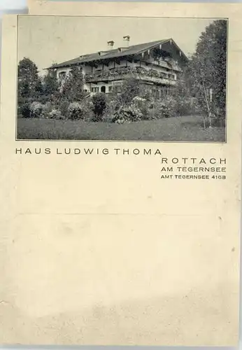 Rottach-Egern Rottach-Egern Haus Ludwig Thoma ungelaufen ca. 1930 / Rottach-Egern /Miesbach LKR