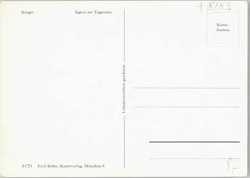 Rottach-Egern Rottach-Egern KuenstlerKarger ungelaufen ca. 1965 / Rottach-Egern /Miesbach LKR