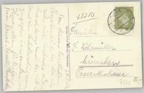 Prien Chiemsee Prien Chiemsee [Stempelabschlag] x 1932 / Prien a.Chiemsee /Rosenheim LKR