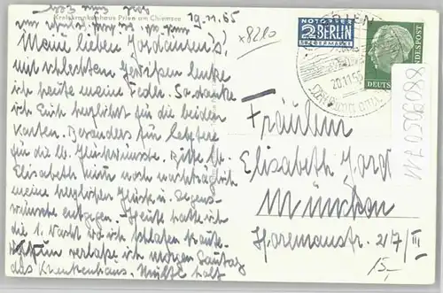 Prien Chiemsee Krankenhaus x 1955