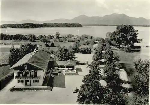 Prien Chiemsee Prien Chiemsee Hotel Reinhart ungelaufen ca. 1955 / Prien a.Chiemsee /Rosenheim LKR