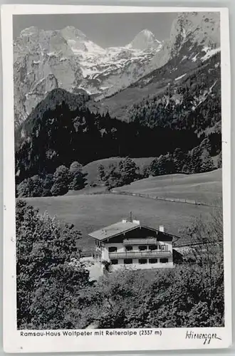 Ramsau Berchtesgaden Ramsau Haus Wolfpeter ungelaufen ca. 1955 / Ramsau b.Berchtesgaden /Berchtesgadener Land LKR
