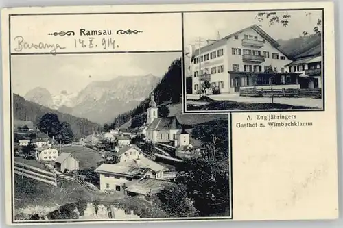 Ramsau Berchtesgaden Ramsau Gasthof zum Wimbachklamm o 1914 / Ramsau b.Berchtesgaden /Berchtesgadener Land LKR