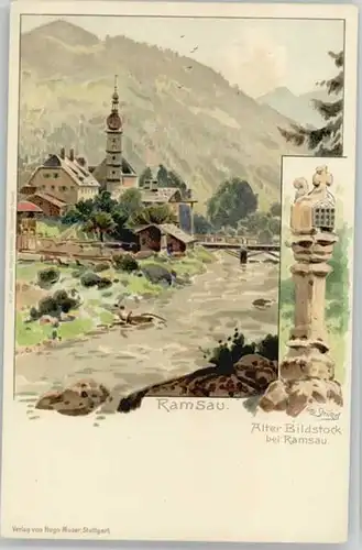 Ramsau Berchtesgaden Ramsau KuenstlerOtto Struetzel ungelaufen ca. 1900 / Ramsau b.Berchtesgaden /Berchtesgadener Land LKR