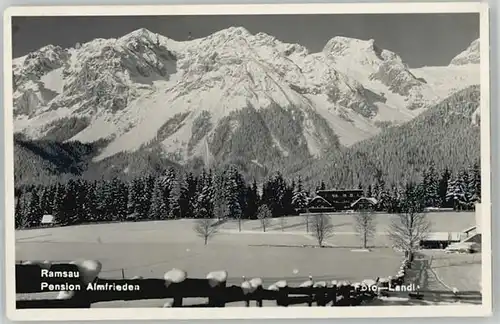 Ramsau Berchtesgaden Ramsau Pension Almfrieden ungelaufen ca. 1955 / Ramsau b.Berchtesgaden /Berchtesgadener Land LKR