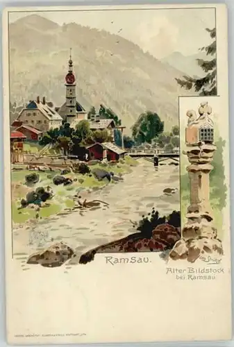 Ramsau Berchtesgaden Ramsau KuenstlerOtto Struetzel ungelaufen ca. 1900 / Ramsau b.Berchtesgaden /Berchtesgadener Land LKR