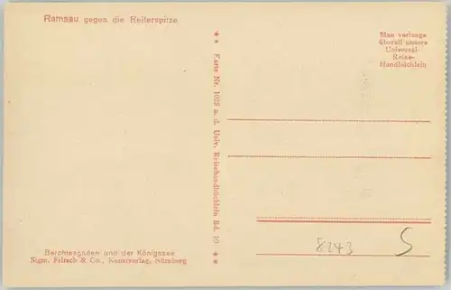 Ramsau Berchtesgaden Ramsau  ungelaufen ca. 1910 / Ramsau b.Berchtesgaden /Berchtesgadener Land LKR