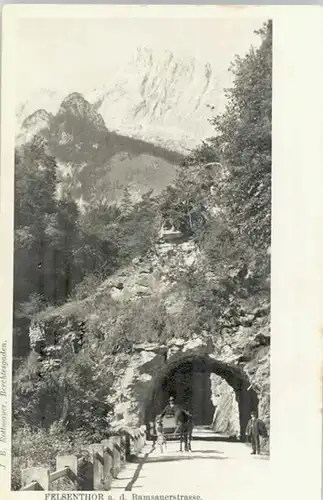 Ramsau Berchtesgaden Ramsau Ramsauerstrasse Felsentor ungelaufen ca. 1900 / Ramsau b.Berchtesgaden /Berchtesgadener Land LKR