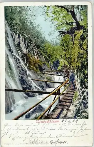 Ramsau [Stempelabschlag] Wimbachklamm x 1902