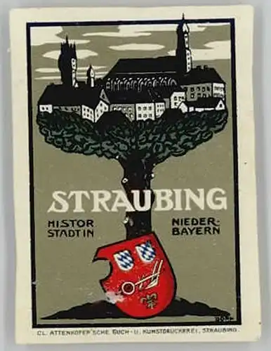 Straubing Straubing keine Postkarte Werbemarke ungelaufen ca. 1920 / Straubing /Straubing Stadtkreis