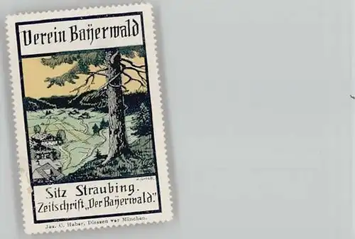 Straubing Straubing keine Postkarte Werbemarke Verein Banerwald ungelaufen ca. 1920 / Straubing /Straubing Stadtkreis
