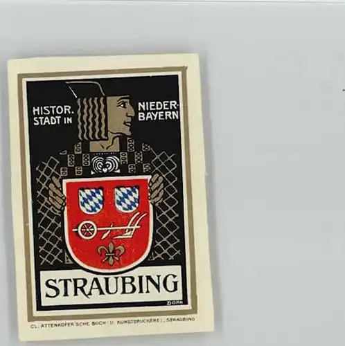 Straubing Straubing keine Postkarte Werbemarke ungelaufen ca. 1920 / Straubing /Straubing Stadtkreis
