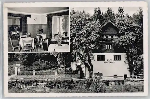 Regen Regen Cafe Pension Waldhaus ungelaufen ca. 1955 / Regen /Regen LKR