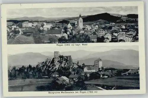Regen Ruine Weissenstein x 1935