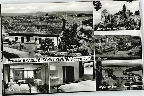 Regen Regen Pension Draxler Schuetzenhof  ungelaufen ca. 1965 / Regen /Regen LKR