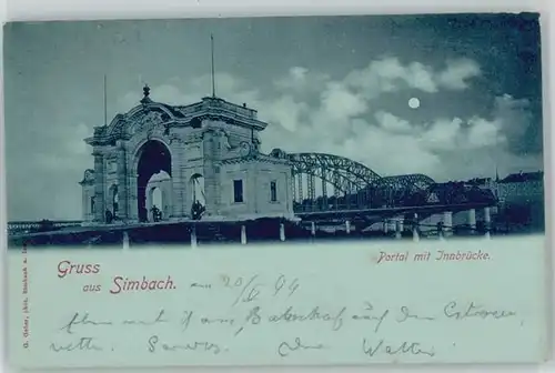 Simbach Inn Innbruecke x 1899
