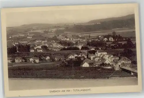 Simbach Inn Simbach Inn  ungelaufen ca. 1920 / Simbach a.Inn /Rottal-Inn LKR