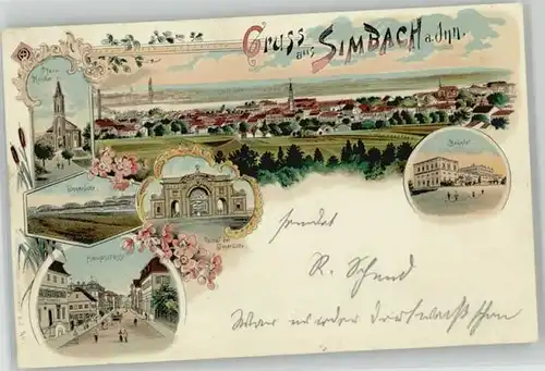 Simbach Inn Bahnhof Innbruecke  x 1905