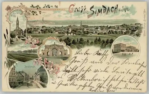 Simbach Inn Bahnhof Innbruecke  x 1897