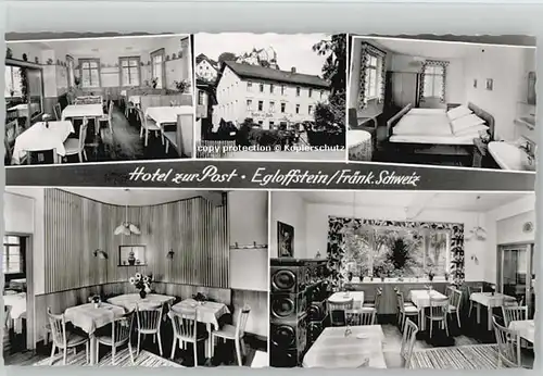 Egloffstein Egloffstein Hotel zur Post ungelaufen ca. 1955 / Egloffstein /Forchheim LKR