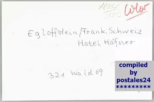 Egloffstein Hotel Haefner o 1969