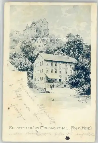 Egloffstein Gasthaus zur Post KuenstlerE. Lorsch x 1901