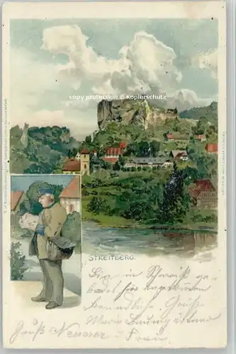 Streitberg Oberfranken Postbote Kuenstlerkarte x 1903