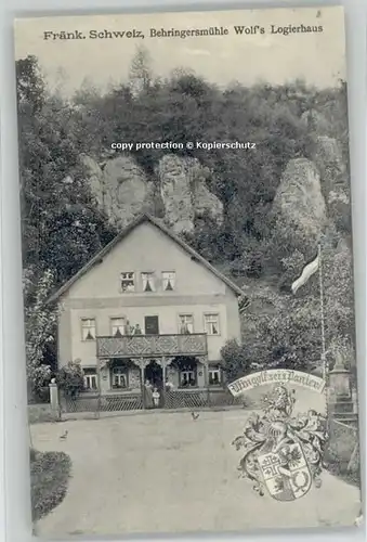 Behringersmuehle Behringersmuehle Wolfs Logierhaus ungelaufen ca. 1910 / Goessweinstein /Forchheim LKR