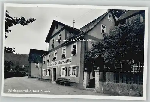 Behringersmuehle Behringersmuehle Gasthof zur Behringersmuehle   / Goessweinstein /Forchheim LKR