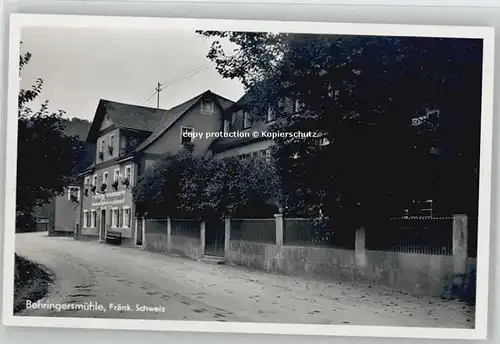 Behringersmuehle Behringersmuehle Gasthof zur Behringersmuehle   / Goessweinstein /Forchheim LKR