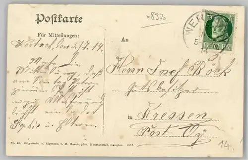 Immenstadt Allgaeu Immenstadt Friedrichsbad x 1914 / Immenstadt i.Allgaeu /Oberallgaeu LKR